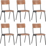 vidaXL 2 x vineerist s&ouml;&ouml;gitooli, virnastatavad koolitoolid, k&ouml;&ouml;gitoolid, elutoatoolid, s&ouml;&ouml;gitoolid, puidust toolid,