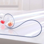NECAUX 2 Pack Clear PVC laua kate 1.5mm paks 15.6" x 15.6" veekindel pehme plastist ruudukujuline k&uuml;ljelaua voodilaua kate
