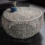 NUBE kohvilaud h&otilde;bedast alumiiniumist oksadisainiga, k&auml;sitsi valmistatud 80 cm