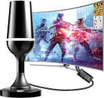 DVBT2 antenn - DVB-T/DAB siseantenn - tugev varrasantenn digitaaltelevisiooni jaoks, DVB-T2 tuuneripulk - 3 m kaabel, magnetiline alus ja k&otilde;rge signaalikvaliteet