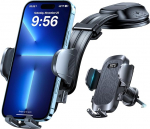 HTU 【Upgrade Bendable Arm mobiiltelefoni hoidja auto【Suur iminapp ja konks】360&deg; p&ouml;&ouml;rlev mobiiltelefoni hoidja tuuleklaasi armatuurlaua ventilatsiooni jaoks, auto mobiiltelefoni hoidja iPhone Samsungile (must)