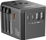 LENCENT 70 W reisiadapter maailmas, universaalne reisipistik maailma reisiadapter 2 USB A ja 3 USB C, rahvusvaheline pistikupesa adapter Jaapanile, Tai, USA, Inglismaa, Austraalia (t&uuml;&uuml;p A/B/G/I/D/I/L/M)