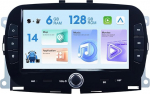MISONDA 6G + 128G Android 14 autoraadio Fiat 500 2016-2020 traadita CarPlay Android auto 7-tolline IPS stereo koos DSP peeglilink Bluetooth WiFi GPS FM/RDS RDS SWC tagurduskaamera + mikrofoniga