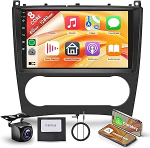 8 Core 6+128G Androidi autoraadio Mercedes Benz C/GLK klassile W203 W209 C180 C200 C203 C209 A209 2004-2011 Traadita Carplay 9-tolline autoraadio Androidi autode peegel Link Bluetooth FM/RDS/EQ/DSP WiFi GPS