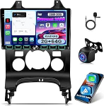 2G+64G Autoradio f&uuml;r Peugeot 3008 2009-2015, 9-Zoll-Android-Touchscreen, Equalizer, CarPlay, Android Auto, Fernbedienung, Bluetooth 5.0 ja WLAN
