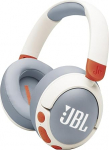 JBL Junior 470 NC juhtmevabad &uuml;le k&otilde;rvade Bluetooth k&otilde;rvaklapid aktiivse m&uuml;rasummutusega lastele, mikrofon, 50h taasesitus, JBL Safe Sound, madal helitugevus, lihtne kasutamine ja kleebised, valge v&auml;rvi