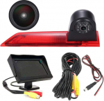 18 mm objektiivi tippkvaliteediga tagurduskaamera + 4,3-tolline TFT LCD-ekraaniga monitor pidurituled auto katuse tagurduskaamera Ford Transit Custom 2012-2016 jaoks
