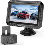 Traadita tagurduskaamera 5-tolline 1080P &ouml;ise n&auml;gemise monitor auto tagurduskaamera raadio, 150 &deg; lai nurk IP69 veekindel traadita tagurduskaamera s&uuml;steem haagissuvilate, veoautode, autode, maasturite jaoks
