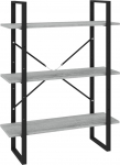 vidaXL Bookcase, Standing Shelf, Office Shelf, Wall Shelf, Filing Shelf, Storage Shelf, Decorative Living Room, Grey, Sonoma, 100 x 30 x 105 cm, Wood Material