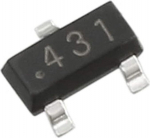 hankekaart TL431 transistor 36V 100mA 300mW pinnapealne montaaž SOT-23 pakend 50-st