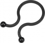 Sourcing Map Twist Lock Nailon U-kujuline ruumi s&auml;&auml;stev kaablisidemed 22mm l&auml;bim&otilde;&otilde;duga must pakend 100-st