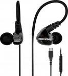 MOXKING Running Sport K&otilde;rvaklapid K&otilde;rvaklapid Wired Over Ear In-Ear Headsets M&uuml;raisolatsioon Veekindlad k&otilde;rvaklapid T&auml;iustatud Bass Stereo k&otilde;rvaklapid koos mikrofoni ja kaugjuhtimispuldiga jooksmiseks (must t&uuml;&uuml;p C)