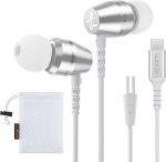 LUDOS OMNITONE USB C k&otilde;rvaklapid, 5-aastane garantii iPhone 16 15 Pro Max Plus Samsung Galaxy S24 S23 Ultra S22 S21 FE S20 A53 A54, USB Type C k&otilde;rvaklapid mikrofoniga In-Ear koos kaabliga iPad -