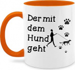 Mug 325 ml - Statement - Der mit dem Hund geht Pfoten schwarz - 325 ml - Orange - Laused Kohvitass Statements Laufen Teetass Kohvitassid Ainult &uuml;ks taim Kakao