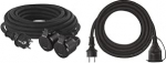 EMOS P0703 Pikenduskaabel 2 Schuko pistikupesaga, 20 m, kahekordne pikendus, 2 maanduskontaktpesa & P01805 5 m Schuko, kummist pikenduskaabel v&auml;litingimustes kasutamiseks, H07RN-F3G 1,5 mm&sup2;, 5 meetrit