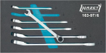 Hazet 163-97/6 Ratcheting Combination Wrench Set - Black/Blue/Silver (6-Piece)
