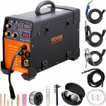 VEVOR MIG/MMA/TIG 3 in 1 Welding Machine 50-250A Cored Wire Welding (0.8mm & 1mm) IGBT Technology 2.2-12m/min Wire Speed 5.6kVA Rated Input Power IP21S Protection Class