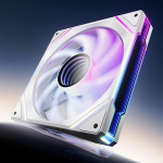 AsiaHorse RGB PC Fan 140 mm Case Fan [HDB] 89.77 CFM/1800 RPM/3.24 MMH2O 5V3PIN ARGB and 12V4PIN PWM Fan, 50,000 Hours Life AMICIMega-A14-White