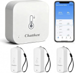 WiFi termomeeter siseruumides ja v&auml;listingimustes, niiskusem&otilde;&otilde;tja koos Tuya nutika rakendusega, temperatuuri ja niiskuse j&auml;lgimine kaugjuhtimise teel, 150 m kaugus, tasuta andmeeksport, 3 andurit ja 1 tugijaam