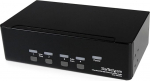 StarTech.com 4 portiline Dual DVI USB KVM l&uuml;liti koos heli ja USB 2.0 jaoturiga