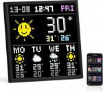 Divoom Pixoo-64 WiFi Pixel Art Display 64 x 64 LED-paneeliga, unikaalne valgustusdekoratsioon koos rakenduse juhtimisega