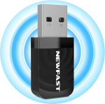NEWFAST WLAN adapter, 1300 Mbps WLAN Stick PC-le, Dual-Band (5GHz/2.4GHz) WiFi Dongle koos CD draiveriga, USB 3.0, MU-MIMO, ainult Windows 10/11/7/8/8/8.1, Mac OS 10.9-10.15 jaoks