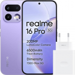 realme nutitelefon 16 Pro 5G 256GB 8GB Orchid Purple INT+NFC RMX5120 EU AMZ