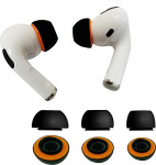 KASOTT Uuendatud m&auml;luvaht-k&otilde;rvaklapid AirPods Pro 1. ja 2. p&otilde;lvkonda, mugavad vahtkorgid, parem m&uuml;rasummutus, 3 paari asendusotsikuid (must, sorteeritud S / M / L)