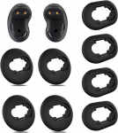 4 paari asendusk&otilde;rvaklappe Samsung Galaxy Buds Live, v&auml;ikesed ja suured silikoonist asendusotsikud SM-R180 Bluetooth peakomplekti silikoonist &uuml;mbris (must)