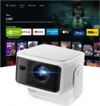 Videoprojektor 30000 luumenit Mini projektor toetab 4K 1080P Auto Keystone 180&deg; p&ouml;&ouml;ramine &uuml;hildub HDMI/TV Stick s&uuml;learvutiga