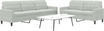 Juroupi 3278471 2-Piece Sofa Set with Cushion Sofa Living Room Sofa Set Sofas for Living Room Light Grey Velvet