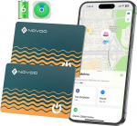 NOVOO Air Tag Card Smart Wallet Tracker Card 2 Pack Bluetooth Tag Thin 1,6 mm aku eluiga 6 aastat &Uuml;hildub Apple Where is App (ainult iOS) Item Finder for Purse, Luggage Tag, Passport