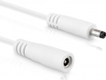 InLine - DC pikenduskaabel, universaalne toiteallika pikenduskaabel LED ribade, valvekaamerate, printerite, ruuterite, l&uuml;litite ja palju muu jaoks, DC pesa/liitmik 4,0 x 1,7 mm, valge, 5 m