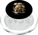 Weihnachtsmann heult bei Mond Meme Weihnachten 2026 PopSockets PopGrip f&uuml;r MagSafe
