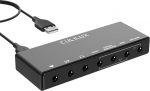 Cubilux 7.1 USB Surround Sound Card - 48KHz-384KHz prooviv&otilde;tusagedus k&otilde;rvaklappide jaoks, T&auml;ielik alumiiniumsulamist USB A v&auml;line helikaart s&uuml;learvutile - toetab Line-in ja stereomikrofoni sisendit