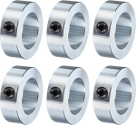 hankimise kaart 6 tk komplekt kruvikraanid, 1-1 / 2 "Bore tsingitud s&uuml;sinikterasest varre kraanid, 2-1/4" OD 11/16" laius Lock Axle Collar (&otilde;&otilde;nes, kergekaaluline)