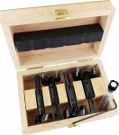 FAMAG Bormax Prima Carbide Forstneri puurimispuuride komplekt 4 l&auml;bim&otilde;&otilde;duga 35, 40, 45, 50 mm puidust kastis