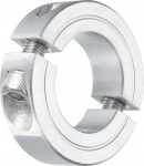 sourcing map Double Split Shank Collar for 1" Shank, Two Piece Tension Collar 1-3/8" OD, 1/2" Thickness, Aluminum Alloy, Split Collar Clamp