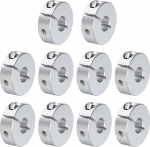 QUARKZMAN 10 tk &uuml;he killustikuklambri lainekrae 10 mm puuriga &uuml;heosaline klambrikrae 30 mm v&auml;lisl&auml;bim&otilde;&otilde;t 10 mm paksusega alumiiniumsulamist komplektkruvid Split Collar Clamp