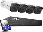 ANNKE 5MP POE Outdoor Surveillance Camera Set, 8CH H.265+ NVR with 2TB HDD, 4X 5MP PoE IP Camera for Outdoor Video Surveillance, Night View, Person/Vehicle Detection, IP67 Weatherproof