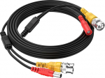 Cocar 16FT 5M Eelnevalt valmistatud 2-in-1 BNC video + Power DC pikenduskaabel CCTV turvakaamera koduse valveseadme kinnise televisioonis&uuml;steemi jaoks