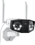 Reolink 4K kahe objektiiviga WiFi v&auml;livaatluskaamera, 180&deg; ultralaia nurgaga, isiku/liikme/looma tuvastamine, 2,4/5GHz WiFi, v&auml;rviline &ouml;&ouml;n&auml;gemine, 2-suunaline heli, Duo 2 WiFi