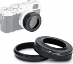 JJC metallist objektiivikaitse koos adapterir&otilde;ngaga Fujifilm Fuji X100VI X100V X100 X100 X100S X100T X100F kaameratele Asendab Fujifilm LH-X100 p&auml;ikesevisiiri objektiivikaitset Fujifilm AR-X100 adapterir&otilde;ngas Mustanahaline
