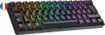 Ranked N60 Nova mehaaniline 60-protsendiline klaviatuur, Hotswap m&auml;nguklaviatuur, 62 programmeeritavat klahvi RGB valgustusega, PC/Mac Gamer, AZERTY prantsuse keeles (must, gateron sinine)
