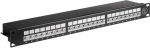 NET CAT 6A Ethernet Patch Panel 19 tolli 24 porti STP varjestatud