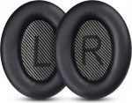 K&otilde;rvapadjad Bose QuietComfort 35 ii jaoks, Premium asenduspadjad Bose QC35 k&otilde;rvaklappidele, QC35 II k&otilde;rvaklappidega &uuml;hilduvad k&otilde;rvapadjad (must)