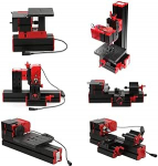 Elektrilised t&ouml;&ouml;riistad DC 12V 6-in-1 Multi Metal Mini Wood CNC Lathe Motoriseeritud Jigsaw Grinder Drill Freesimine
