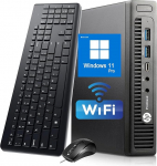HP ProDesk 600 G2 Mini PC lauaarvuti, Intel Core i3-6100 3.7GHz, 8GB RAM, 256GB SSD, VGA, USA QWERTY klaviatuur, hiir, USB WiFi, Windows 11 Pro (uuenenud)