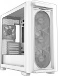 ASUS A23 Plus TG ARGB White microATX arvutikere - eelpaigaldatud ARGB ventilaatorid, v&otilde;rkfrontpaneel, peidetud port emaplaadile, mis &uuml;hildub 360 mm radiaatoritega, 380 mm graafikakaartidega, valge v&auml;rvi