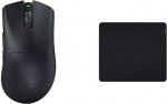 Razer DeathAdder V3 Pro traadita ergonoomiline e-spordi hiir (must) & Gigantus V2 suur pehme m&auml;nguhiirematt kiireks m&auml;ngustiiliks ja optimaalseks kontrolliks, 450 x 400 x 3 mm (must)